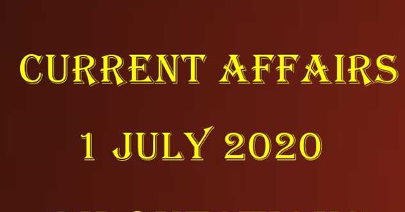 1 july 2020 current affairs in hindi